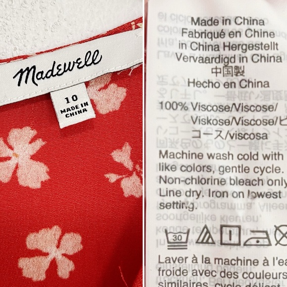 BOGO! Madewell Retro Dress Happy Hibiscus Floral Print - Picture 9 of 9